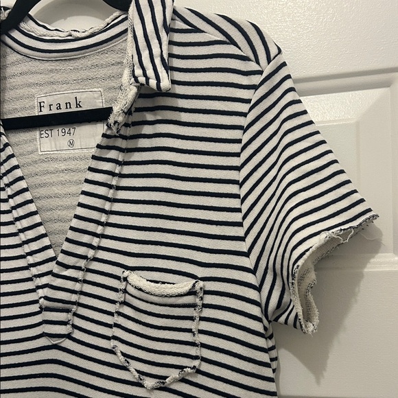 Frank & Eileen LAUREN Polo Dress Heritage Jersey Size: M FRENCH STRIPES - Picture 6 of 8